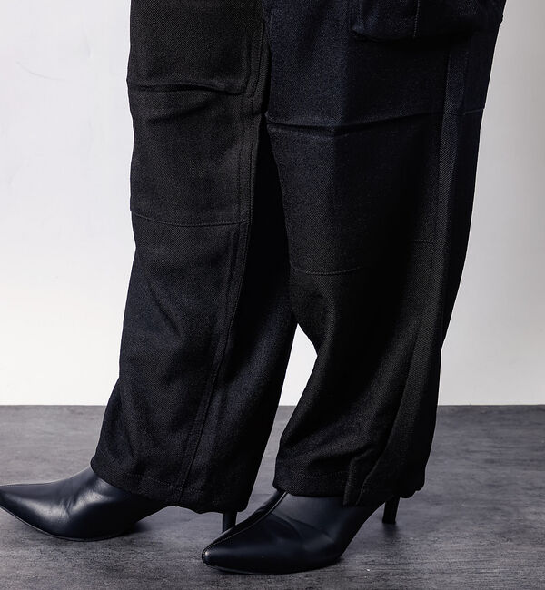 ABAHOUSE「POLY TWILL WIDE MILITARY CARGO/ワイドカーゴパンツ」|カーゴ|