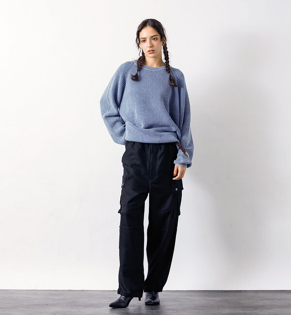 ABAHOUSE「POLY TWILL WIDE MILITARY CARGO/ワイドカーゴパンツ」|カーゴ|