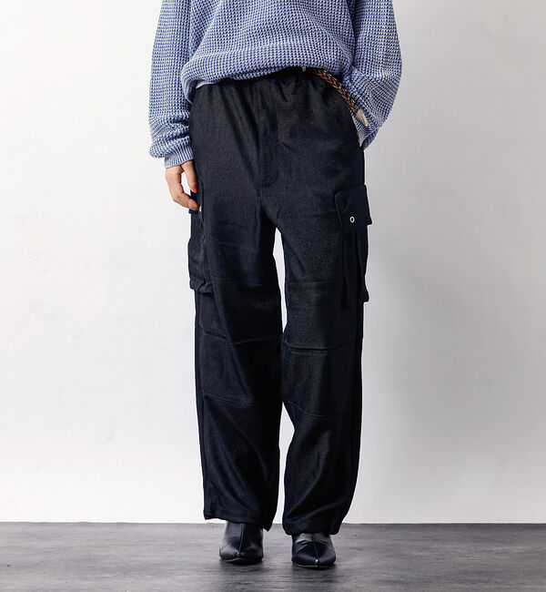 ABAHOUSE「POLY TWILL WIDE MILITARY CARGO/ワイドカーゴパンツ」|カーゴ|