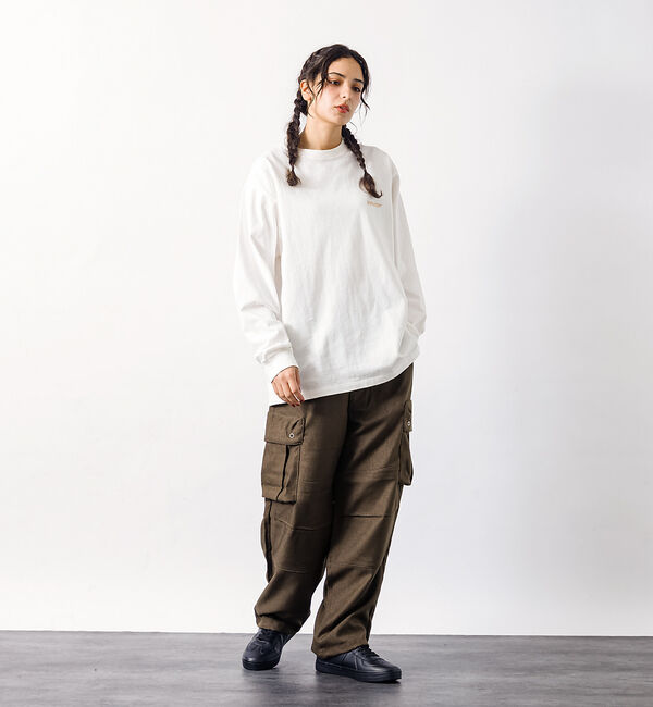ABAHOUSE「POLY TWILL WIDE MILITARY CARGO/ワイドカーゴパンツ」|カーゴ|