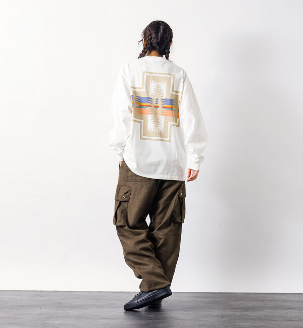 ABAHOUSE「POLY TWILL WIDE MILITARY CARGO/ワイドカーゴパンツ」|カーゴ|