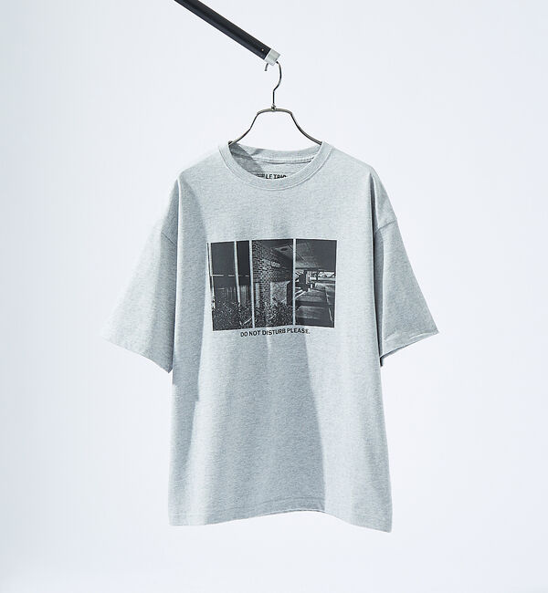 ABAHOUSE「DoNotDisturb グラフィック プリント 半袖Tシャツ/オーバーサイズ/」|Tシャツ・カットソー|グレー