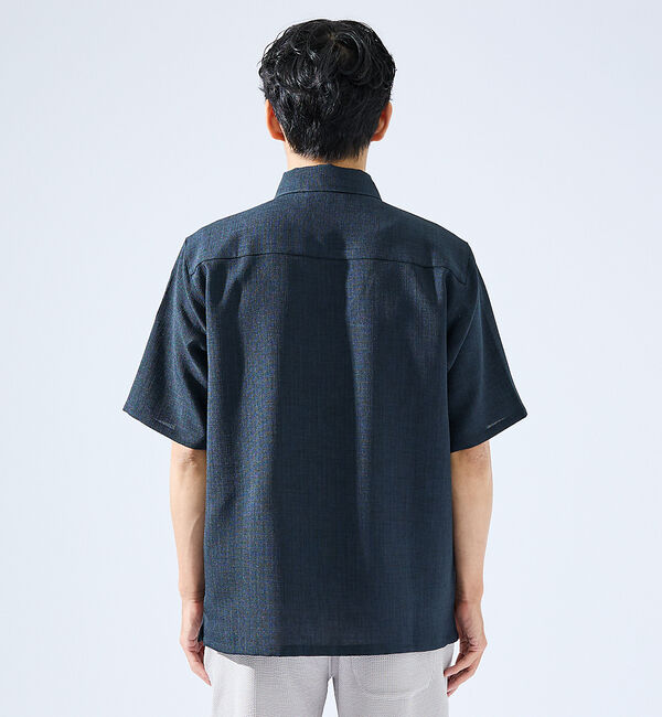 ABAHOUSE「【セットアップ対応】吸水速乾 リネンライク 半袖シャツ」|シャツ・ブラウス|