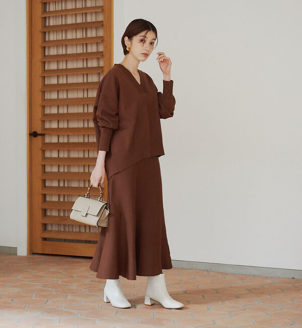 Rouge vif「【セットアップ対応】フレアニットスカート」|スカート|