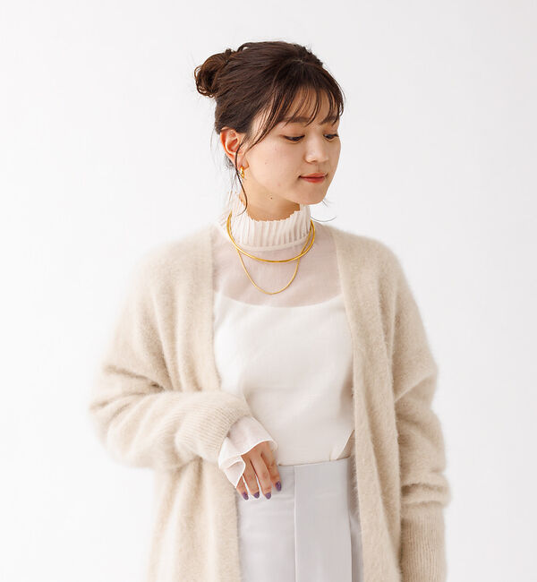 Rouge vif「プリーツネックシアーブラウス」|シャツ・ブラウス|