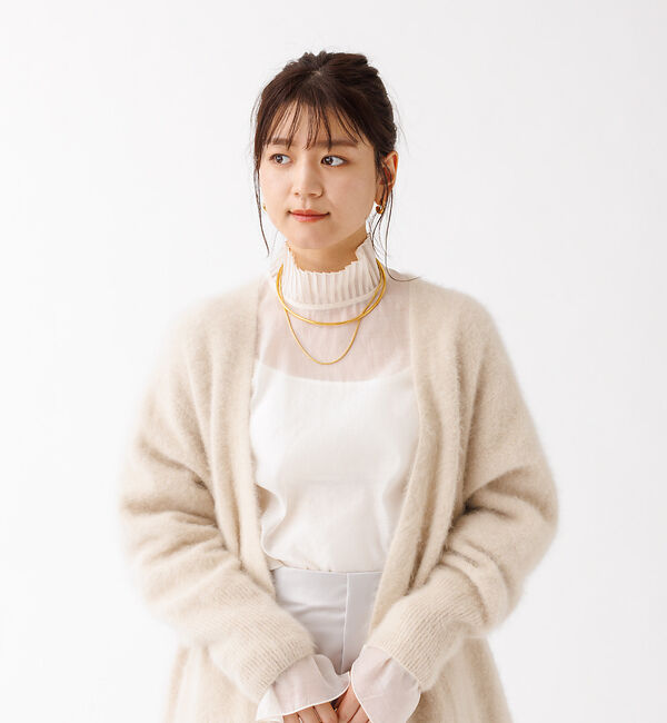 Rouge vif「プリーツネックシアーブラウス」|シャツ・ブラウス|