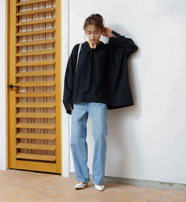 Rouge vif「前後 ２WAYギャザーボウタイブラウス」|シャツ・ブラウス|