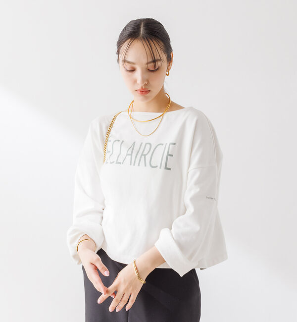 Rouge vif「ショート丈 ロゴミニ裏毛ロンT」|Tシャツ・カットソー|