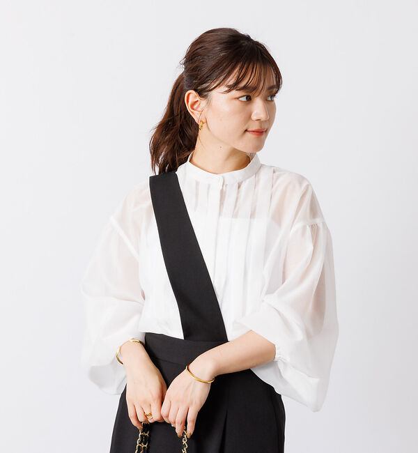 Rouge vif「シアータックフレアブラウス」|シャツ・ブラウス|