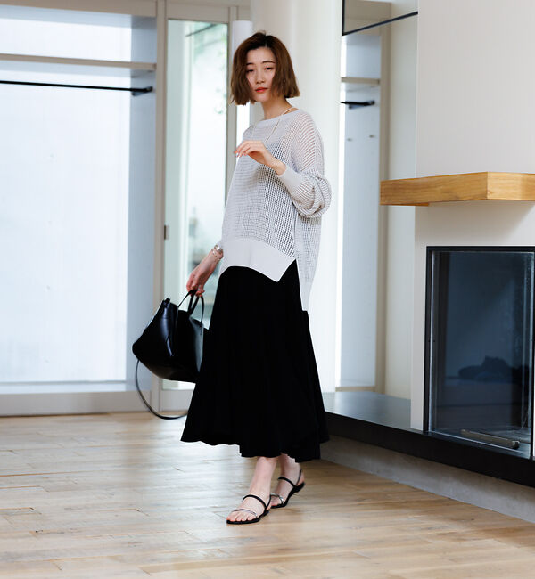 Rouge vif「グリットメッシュニットプルオーバー」|ニット・セーター|