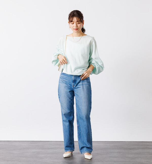 Rouge vif「ふんわり袖ボートネックブラウス」|シャツ・ブラウス|