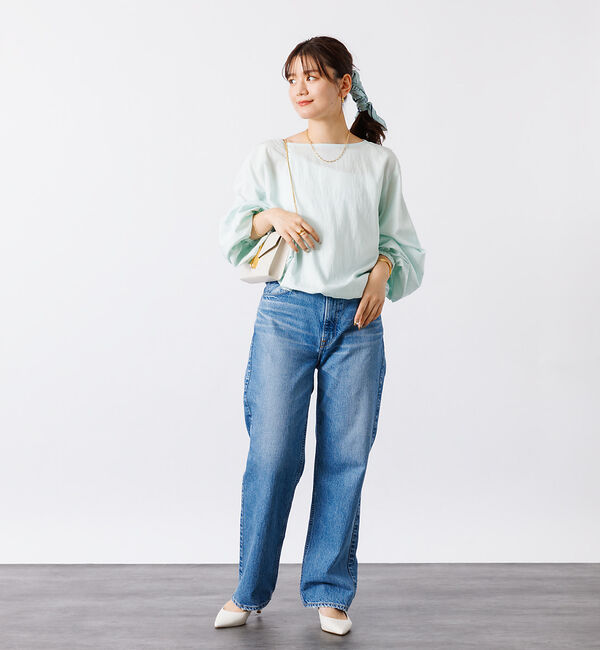 Rouge vif「ふんわり袖ボートネックブラウス」|シャツ・ブラウス|