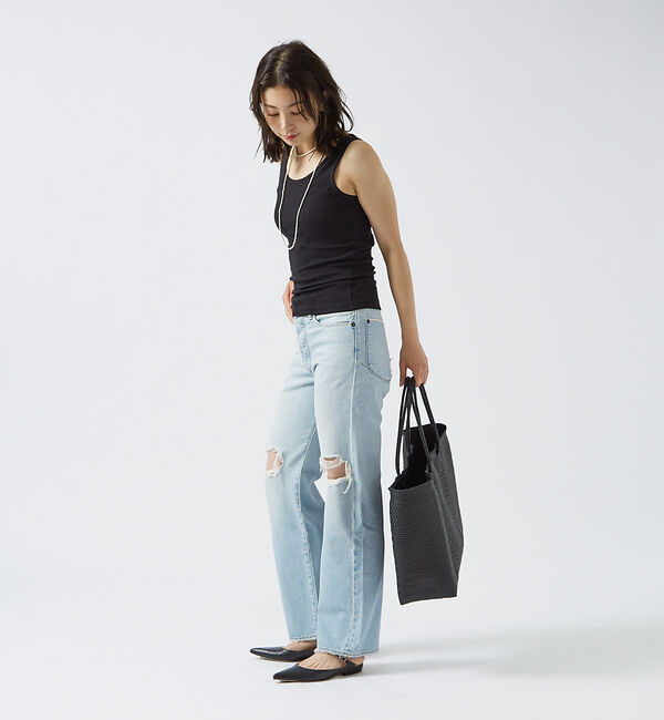 Rouge vif「【KURO/クロ】GRAPHITE INDIGO / ストレートデニム / ダメ」|デニム|