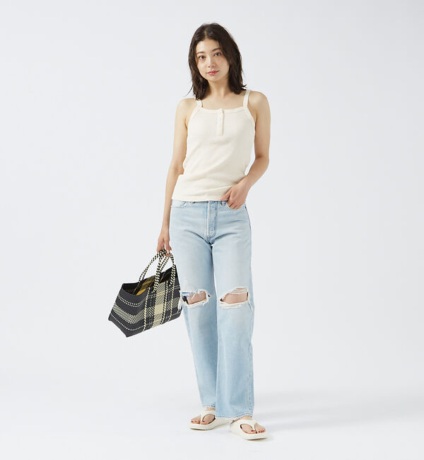 Rouge vif「【KURO/クロ】GRAPHITE INDIGO / ストレートデニム / ダメ」|デニム|