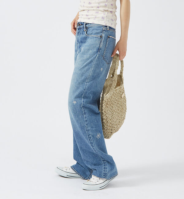 Rouge vif「【KURO/クロ】GRAPHITE INDIGO / ストレートデニム / ダメ」|デニム|