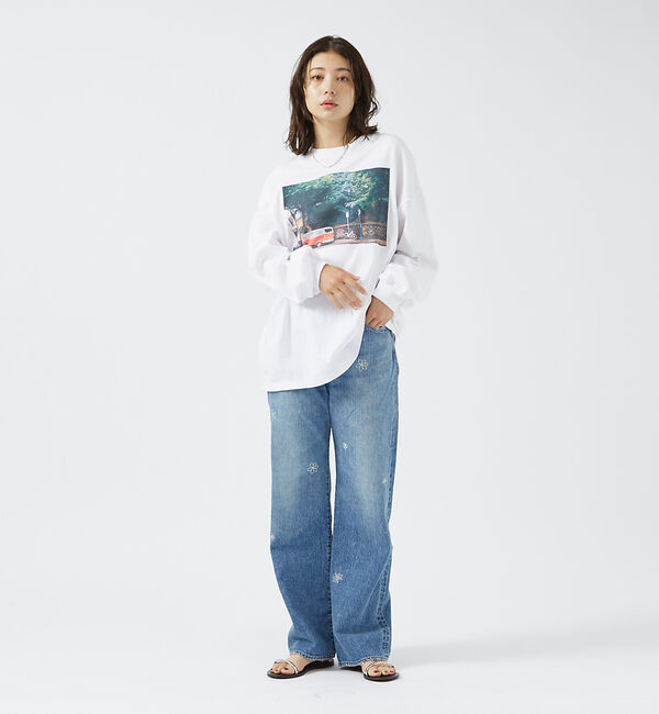 Rouge vif「【KURO/クロ】GRAPHITE INDIGO / ストレートデニム / ダメ」|デニム|