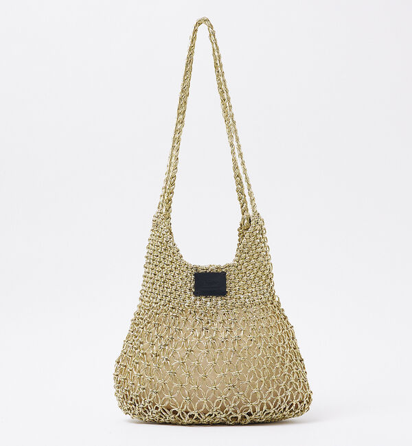 Rouge vif「【Swaraj/スワラージ】手編みのメタリックマクラメバッグ / ハンドバッグ」|トートバッグ|