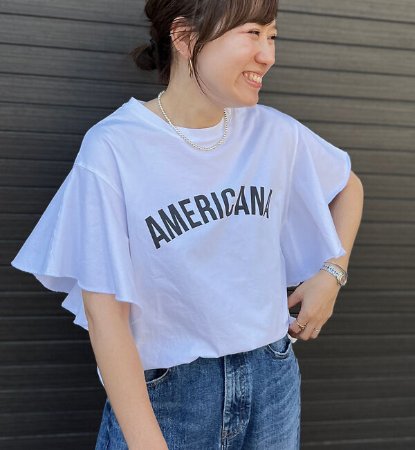 Rouge vif「【AMERICANA&times;MICA＆DEAL/ アメリカーナ&times;マイカ】fill te」|Tシャツ・カットソー|