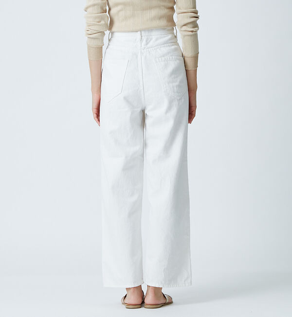 qualite「e&times;qualite STAFF コットンリネンワイドストレートデニム」|デニム|