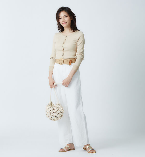 qualite「e&times;qualite STAFF コットンリネンワイドストレートデニム」|デニム|