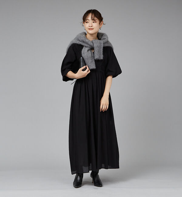 qualite「ウェストギャザーワンピース」|ワンピース|