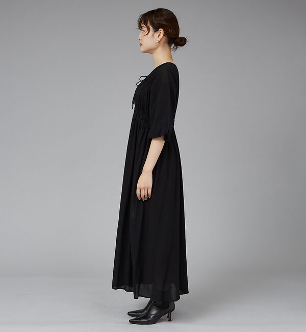 qualite「ウェストギャザーワンピース」|ワンピース|