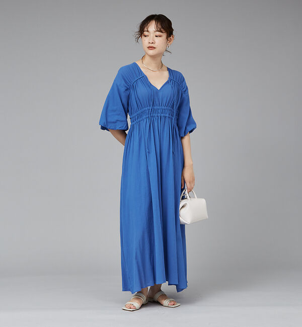 qualite「ウェストギャザーワンピース」|ワンピース|