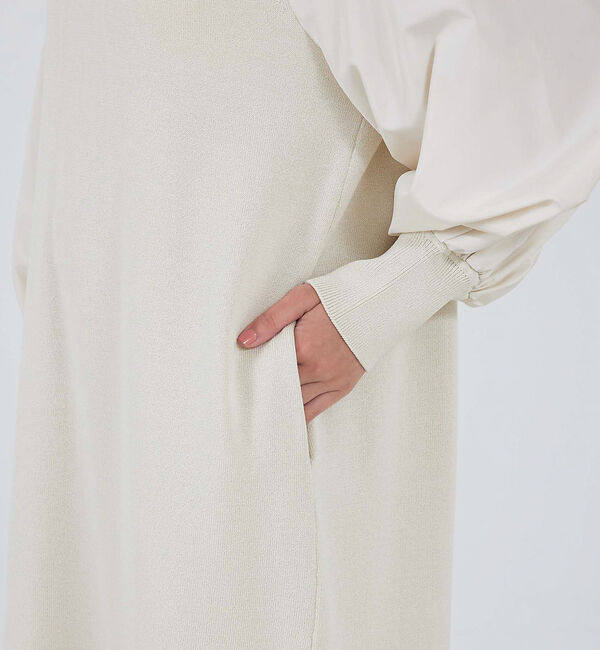 qualite「フォルムスリーブコンビニットワンピース」|ワンピース|