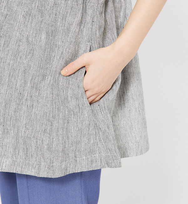 qualite「ラメスラブリネンサファリジレ」|ベスト・ジレ|