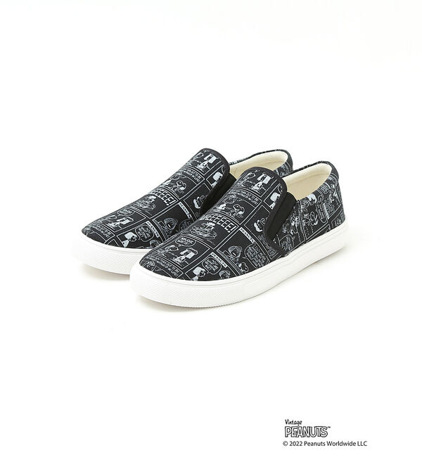 AU BANNISTER「【PEANUTS&times;Au BANNISTER】スヌーピーコラボ スリッポンスニーカ」|スニーカー|