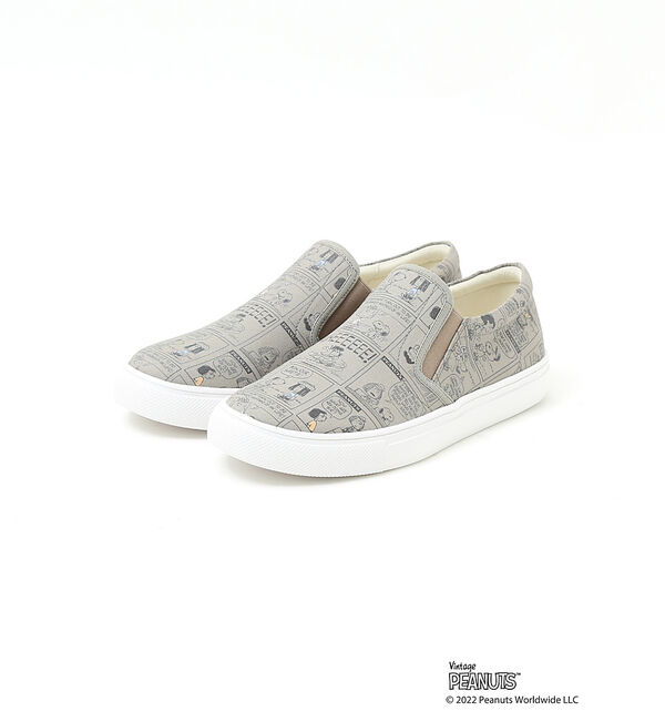 AU BANNISTER「【PEANUTS&times;Au BANNISTER】スヌーピーコラボ スリッポンスニーカ」|スニーカー|
