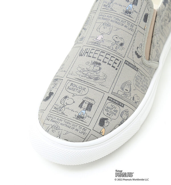 AU BANNISTER「【PEANUTS&times;Au BANNISTER】スヌーピーコラボ スリッポンスニーカ」|スニーカー|