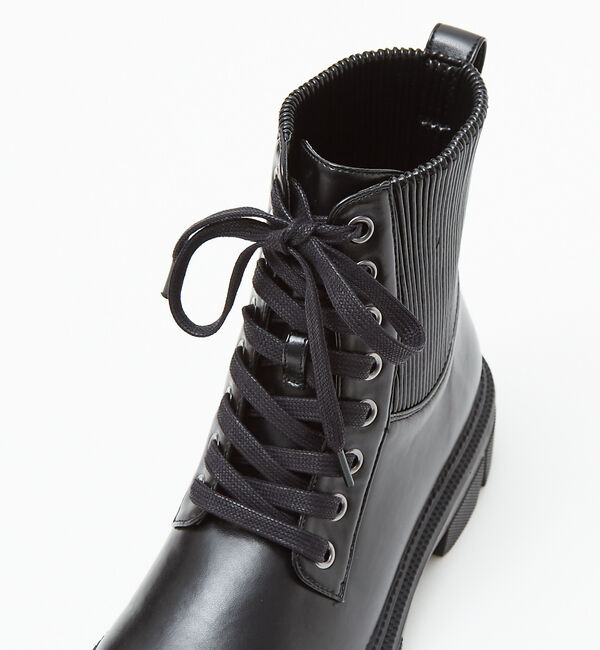 AU BANNISTER「【LAROUTE】トラックソール編上げブーツ」|ショートブーツ|