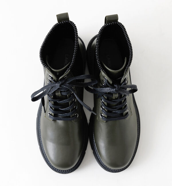 AU BANNISTER「【LAROUTE】トラックソール編上げブーツ」|ショートブーツ|