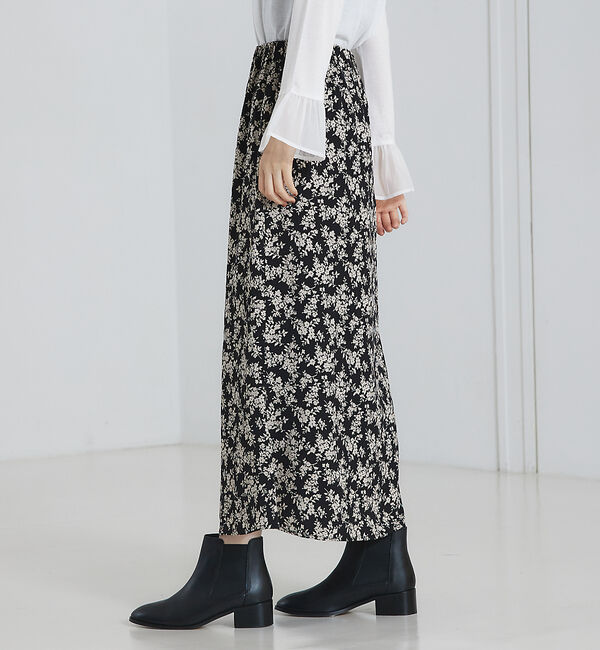 abahouse mavie「ベロア&プリントマーメイドスカート」|スカート|