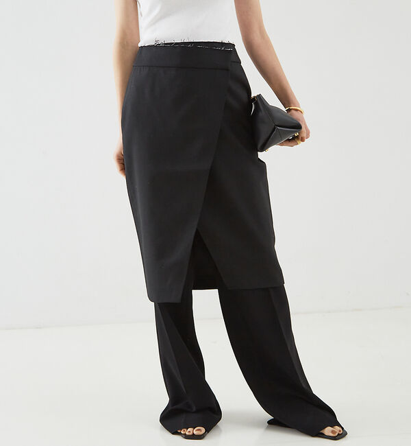 The Store by C' 「【ROHE】膝丈ラップスカート」|スカート|ブラック