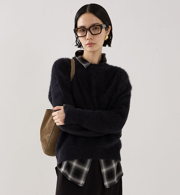 The Store by C' 「【COCUCA】フォックスカシミヤニットプルオーバー」|ニット・セーター|ブラック