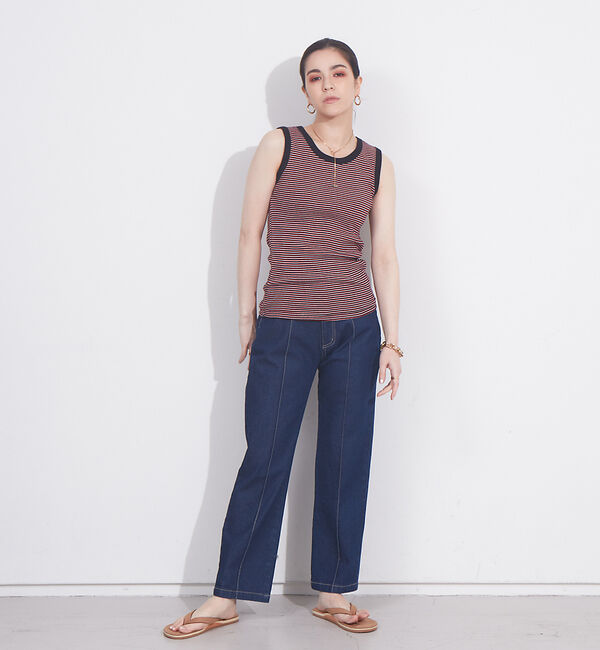 NOMINE「ピンタックデニムパンツ」|デニム|