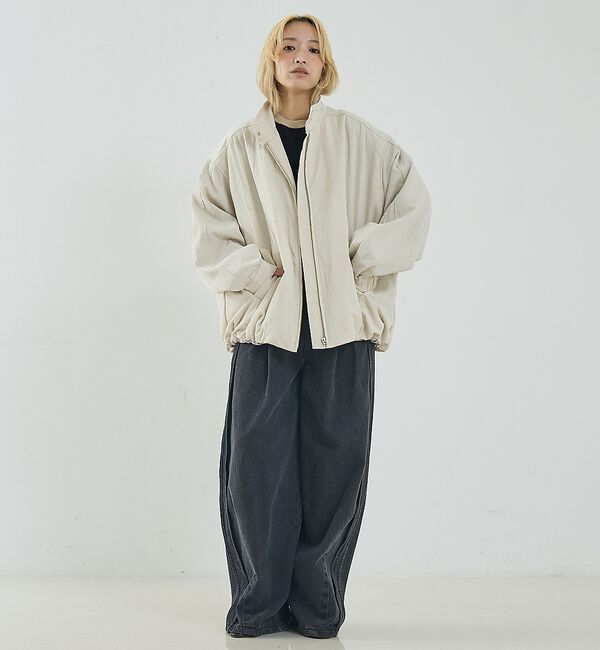 NOMINE「中綿 ドルマン ボリューム ブルゾン」|ブルゾン・スタジャン|