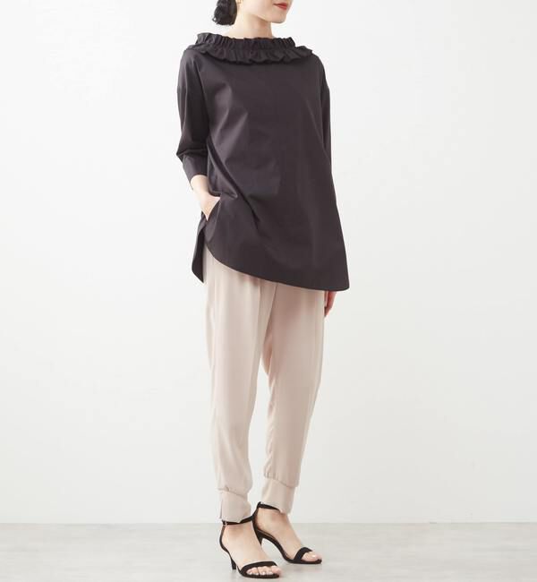 TIARA「バックボタンフリルブラウス」|シャツ・ブラウス|