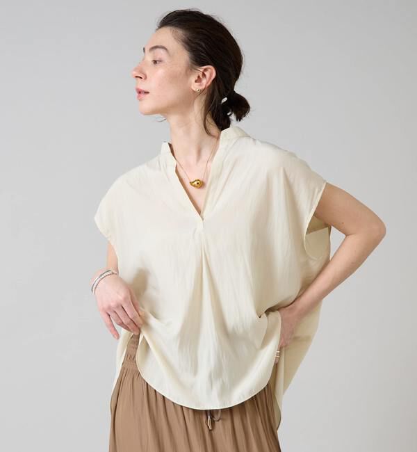 Liesse「バックギャザーブラウス」|シャツ・ブラウス|イエロー