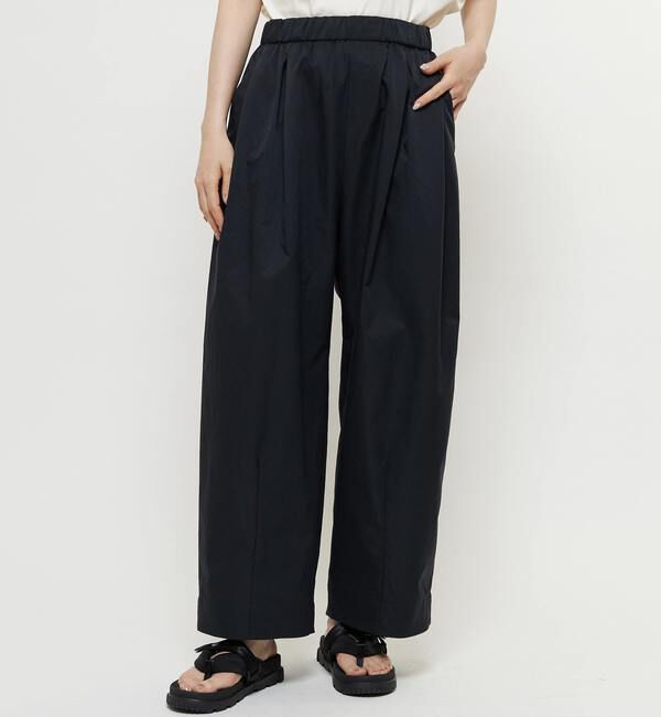 Soffitto「【nota della mano sinistra（ノータ デラ マノ シニストラ）】ワイドコクーンタックパンツ」|その他|ブラック