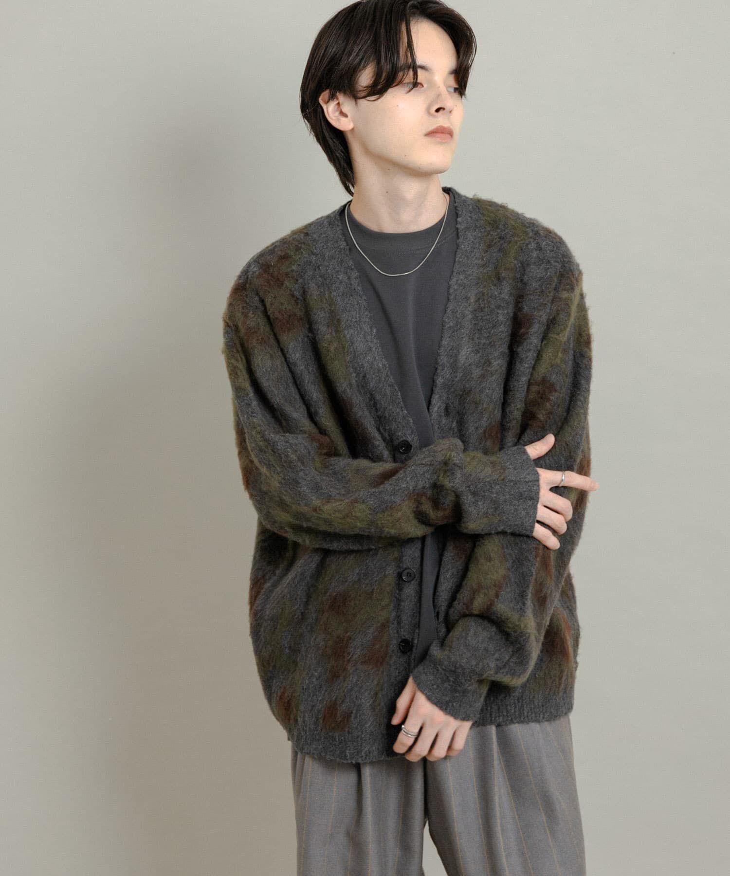 SENSE OF PLACE by URBAN RESEARCH「ツリーカモニットカーディガン」|ニット・セーター|