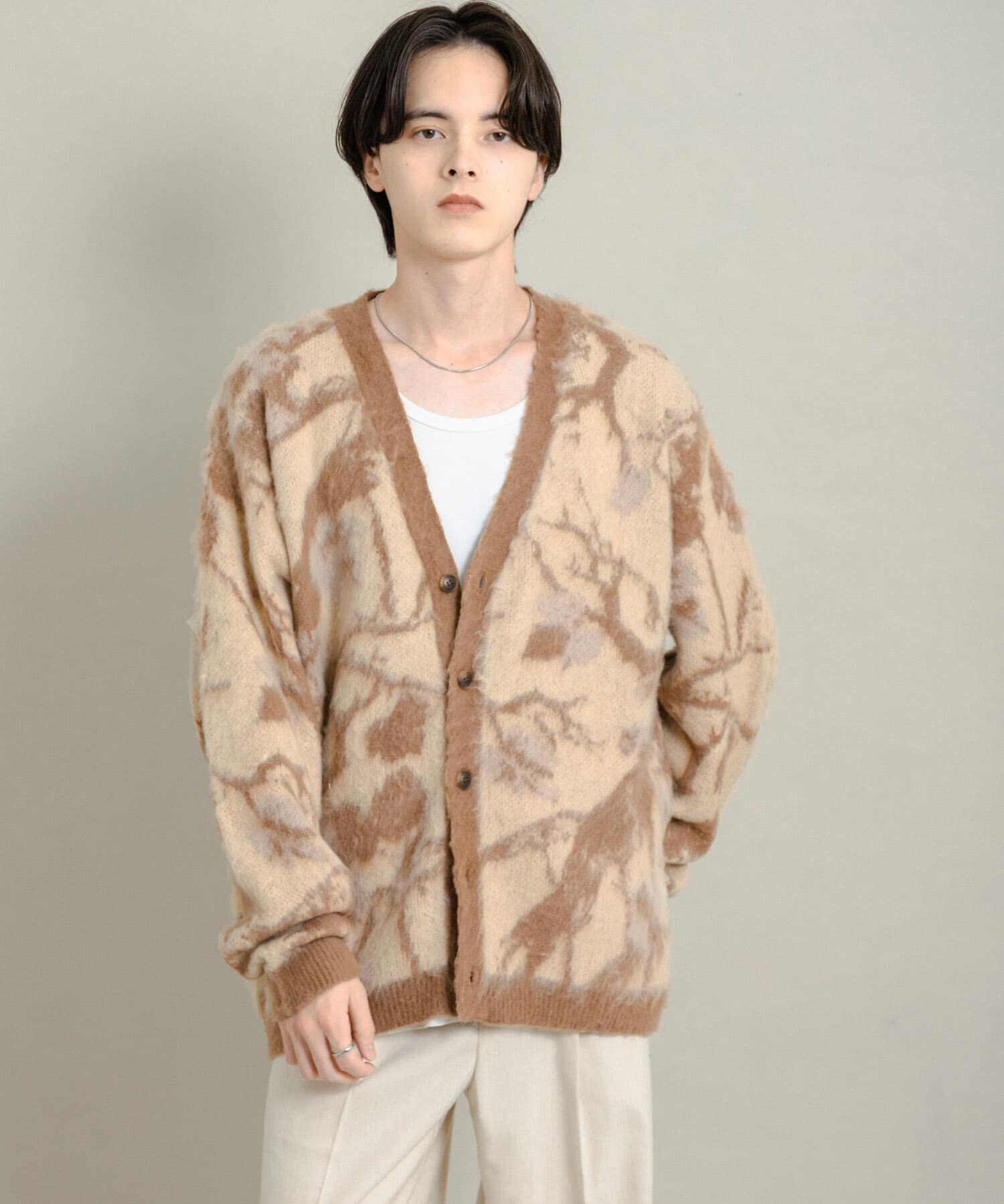 SENSE OF PLACE by URBAN RESEARCH「ツリーカモニットカーディガン」|ニット・セーター|