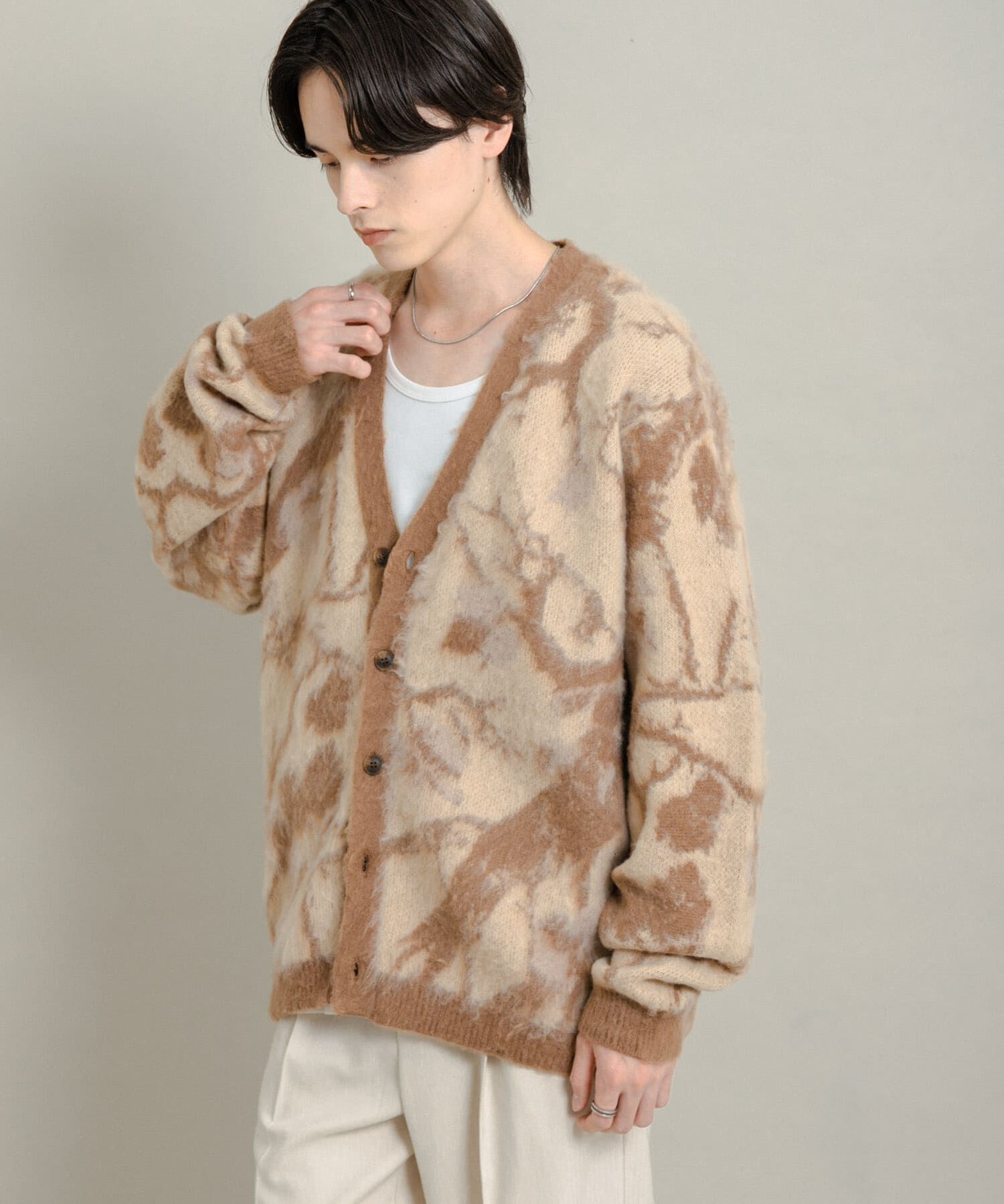 SENSE OF PLACE by URBAN RESEARCH「ツリーカモニットカーディガン」|ニット・セーター|