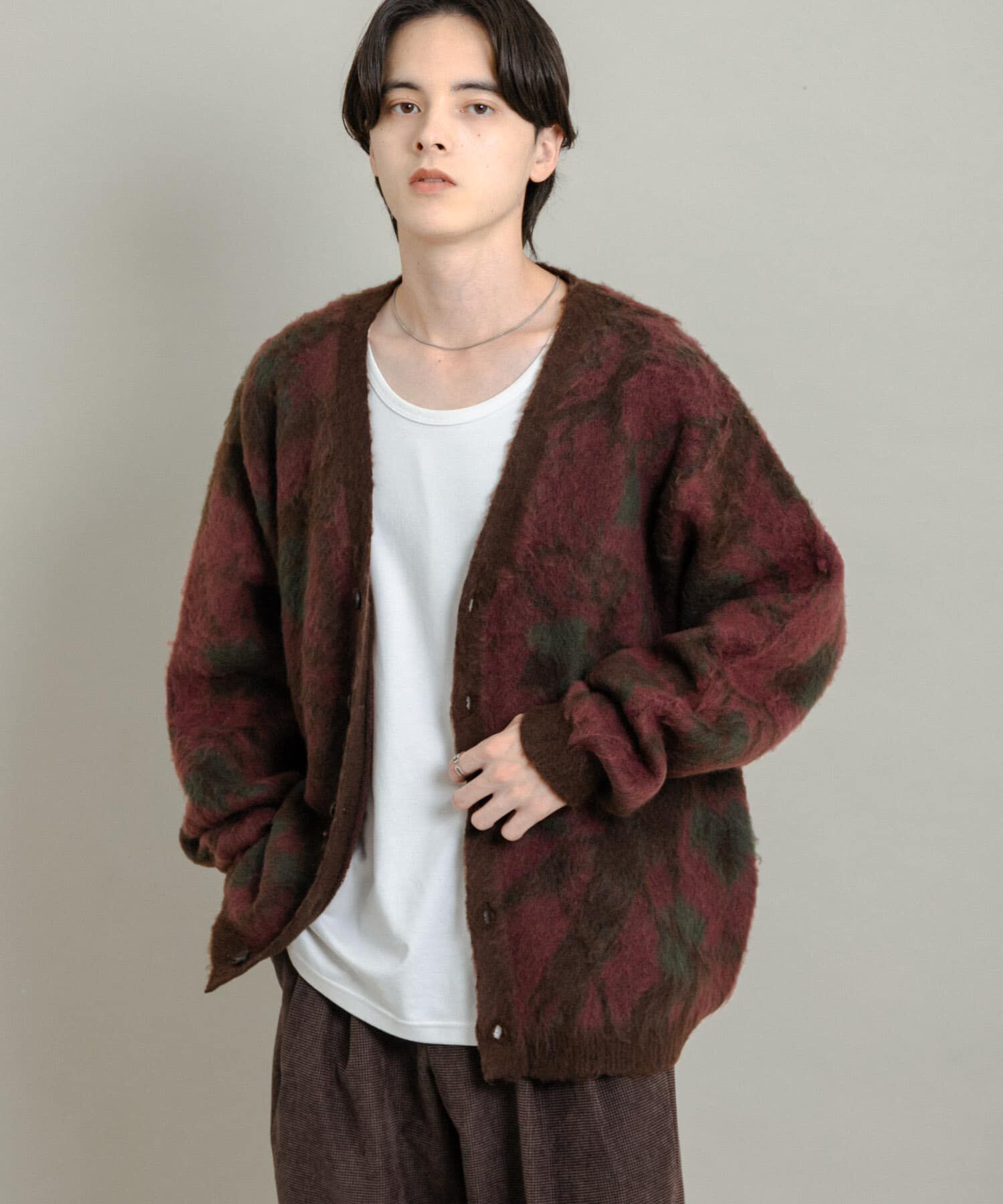 SENSE OF PLACE by URBAN RESEARCH「ツリーカモニットカーディガン」|ニット・セーター|