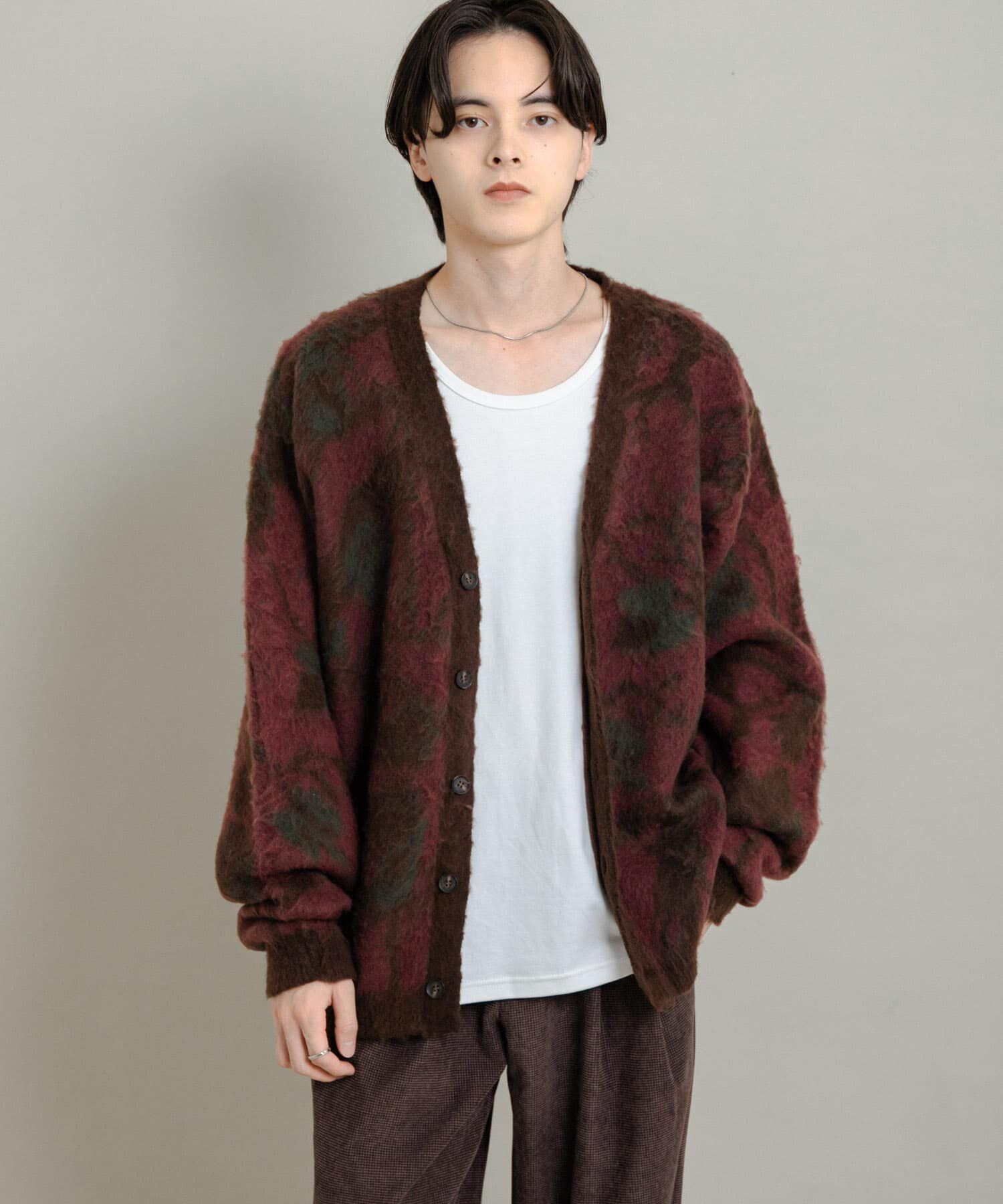 SENSE OF PLACE by URBAN RESEARCH「ツリーカモニットカーディガン」|ニット・セーター|