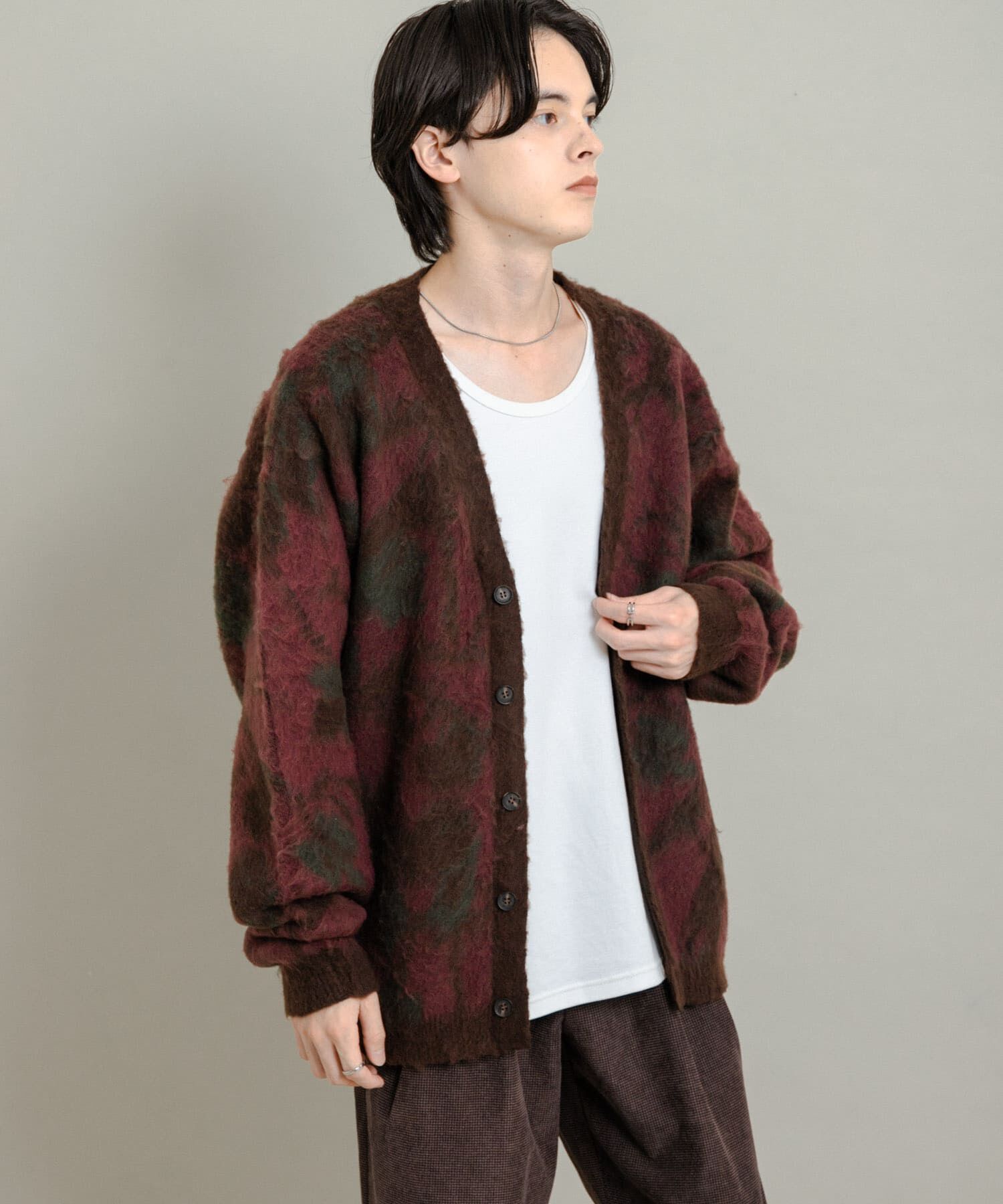 SENSE OF PLACE by URBAN RESEARCH「ツリーカモニットカーディガン」|ニット・セーター|