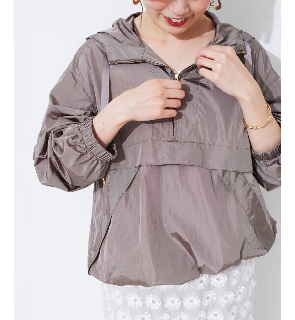 le.coeur blanc「シャイニーナイロンアノラックパーカー」|その他|