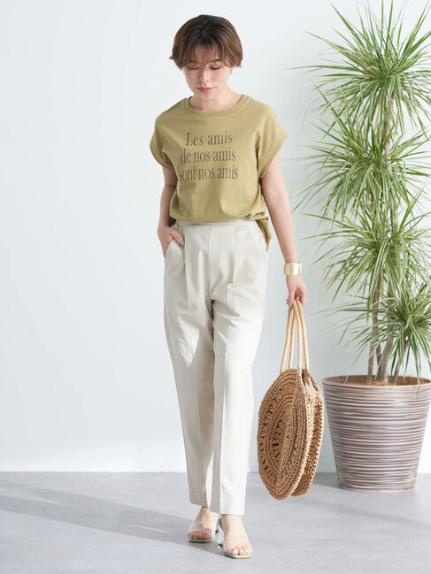 earth music&ecology「フレンチスリーブロゴTシャツ」|Tシャツ・カットソー|